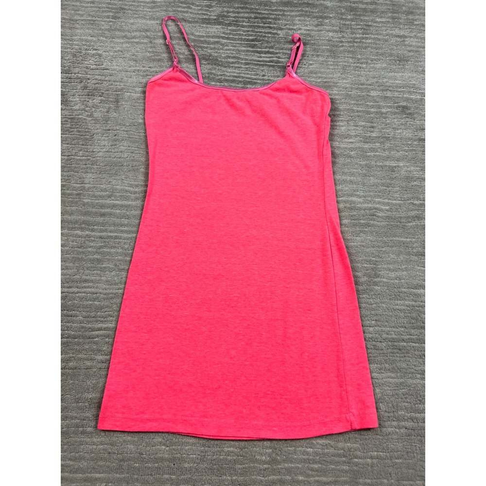 Bozzolo Cami Dress Womens Small Hot Pink Mini Adjustable Strap Cotton Spandex